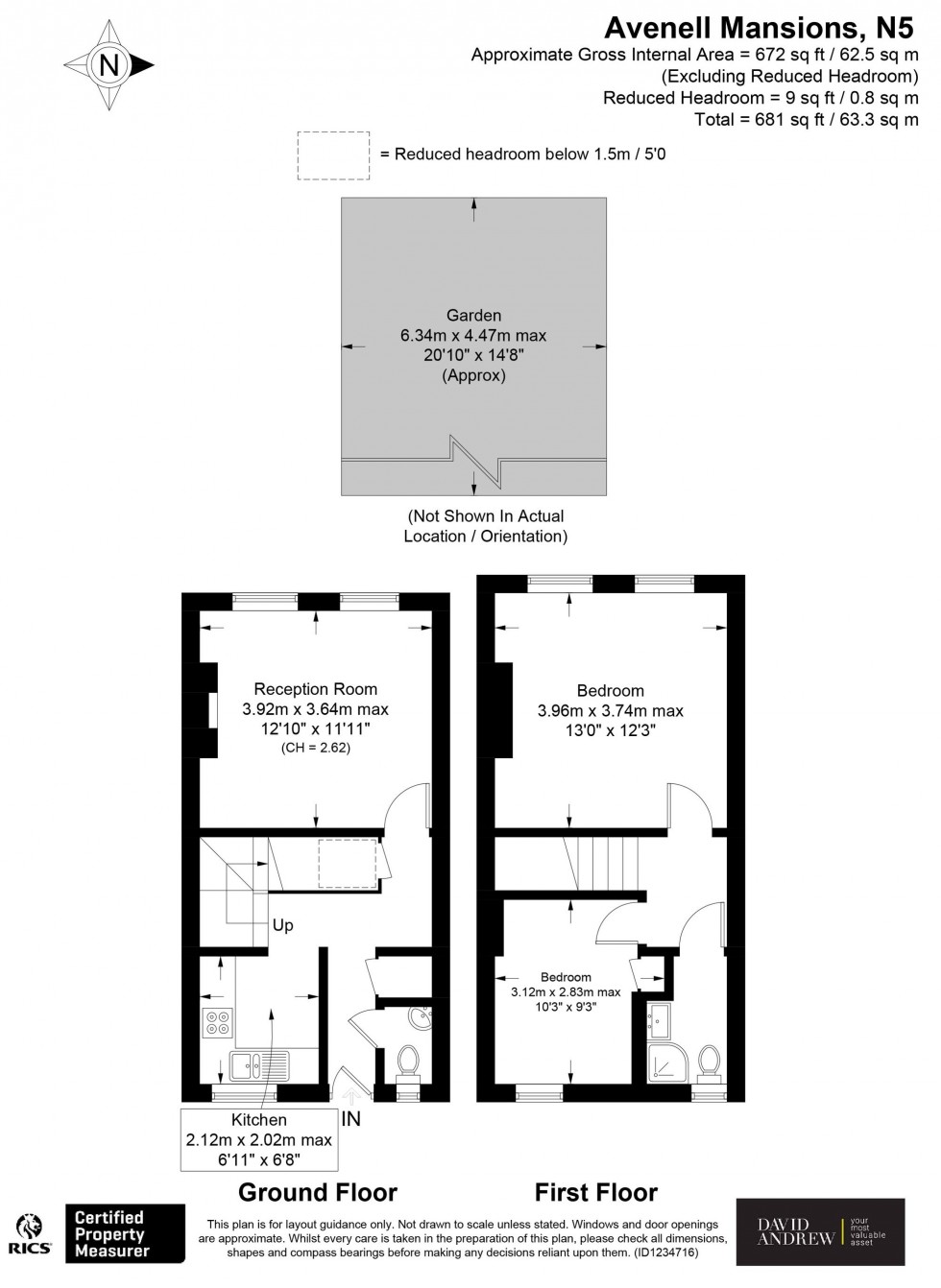 Floorplan for Avenell Road, Avenell Mansions Avenell Road, N5