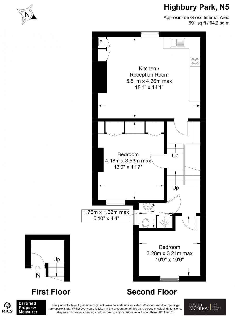 Floorplan for Highbury Park, London, N5