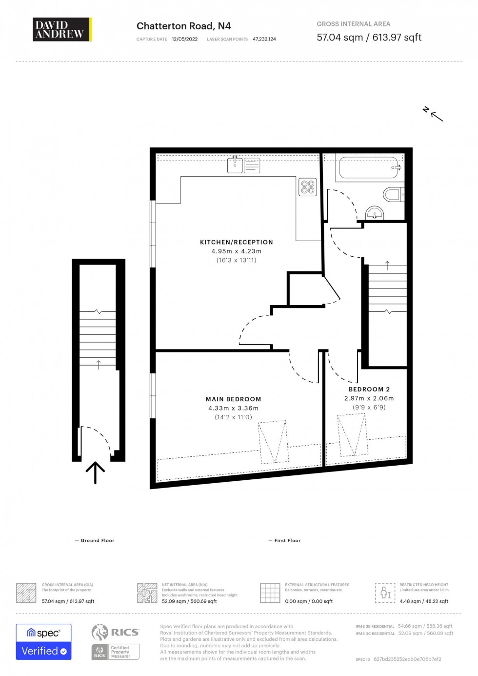 Floorplan for Chatterton Road, London, N4