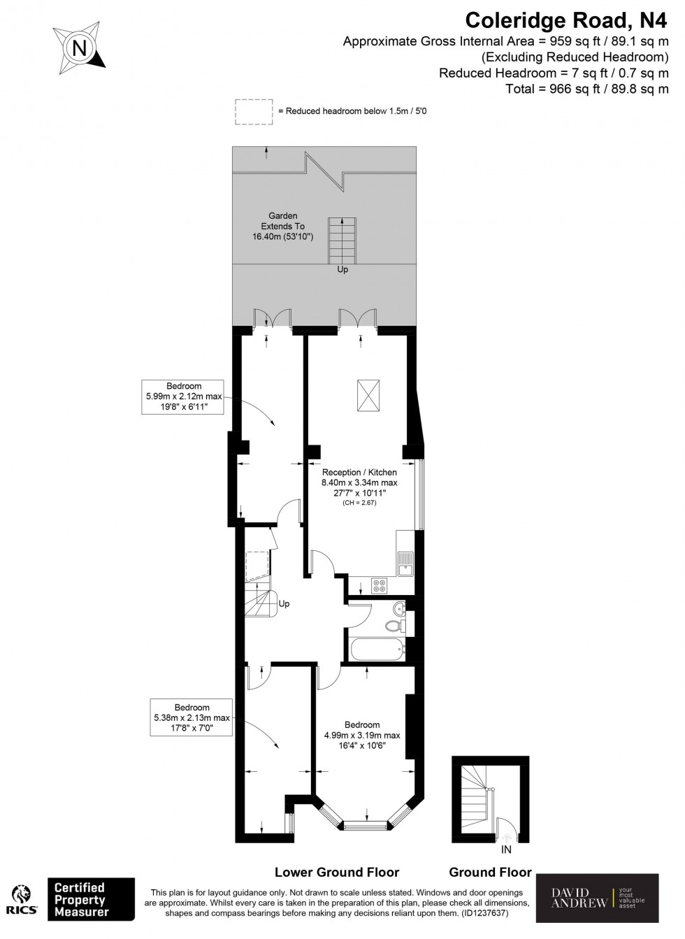 Floorplan for Coleridge Road, London, N4