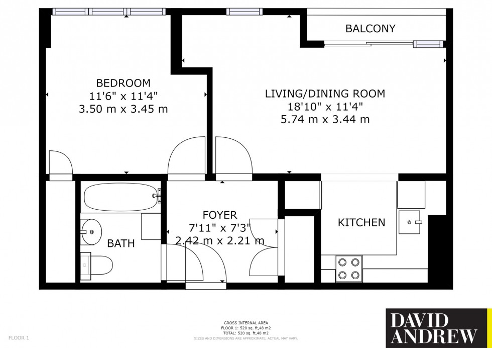 Floorplan for Drayton Park, London, N5