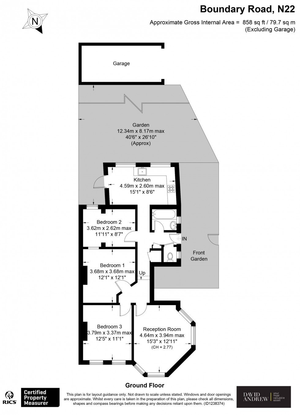 Floorplan for Boundary Road, London, N22