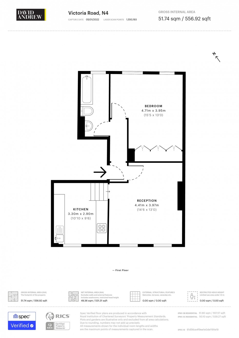 Floorplan for Victoria Road, London, N4