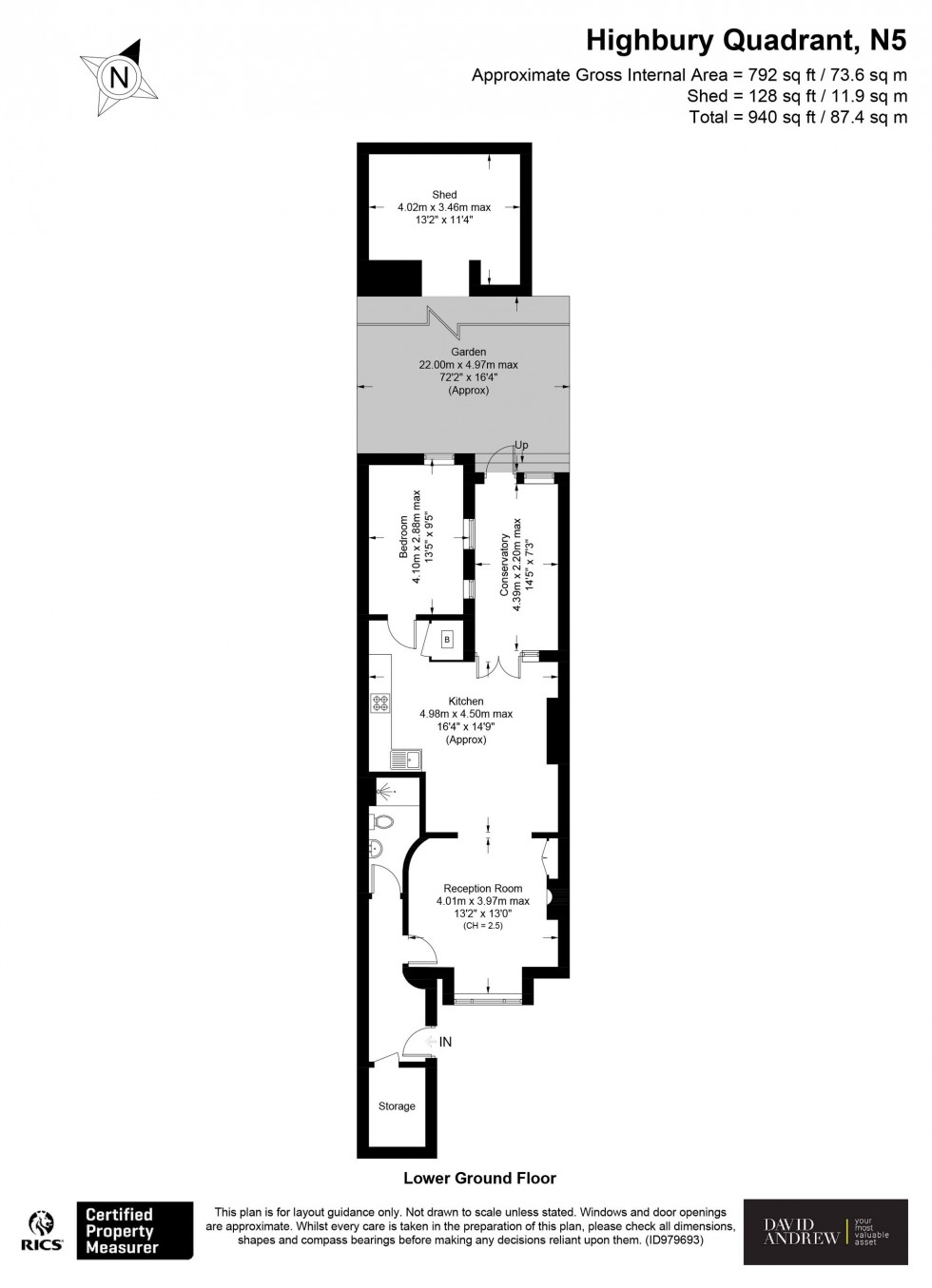 Floorplan for Highbury Quadrant, London, N5