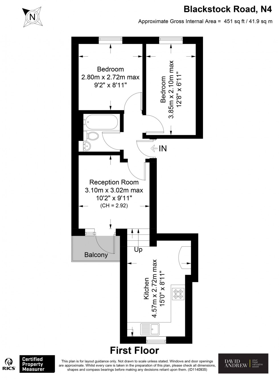 Floorplan for Blackstock Road, London, N4