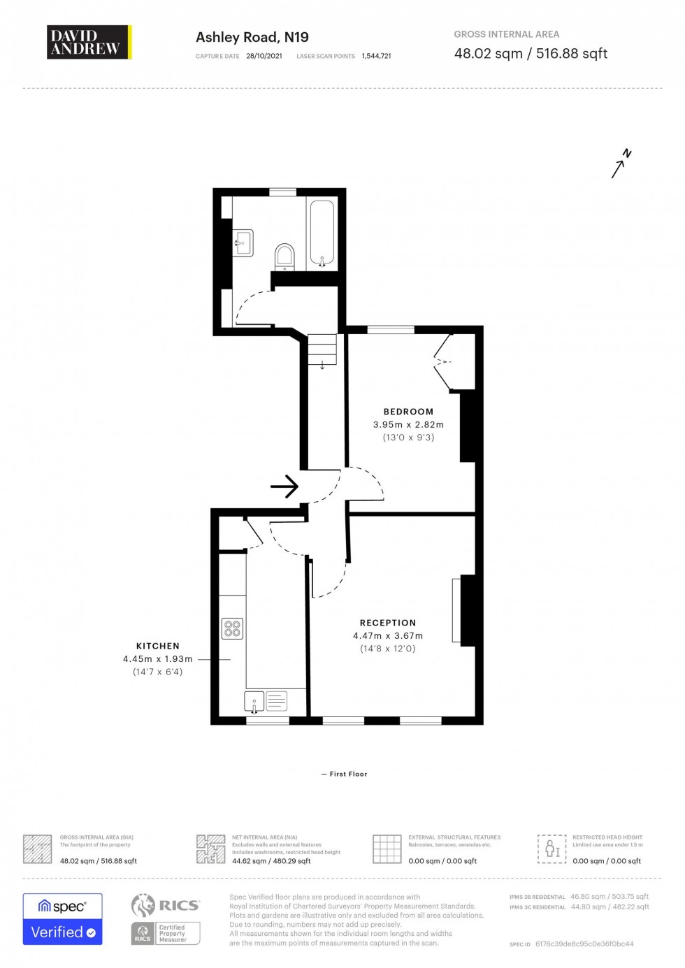 Floorplan for Ashley Road, London, N19