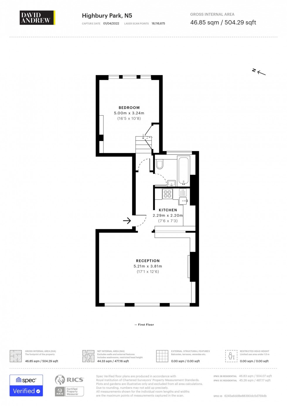 Floorplan for Highbury Park, London, N5