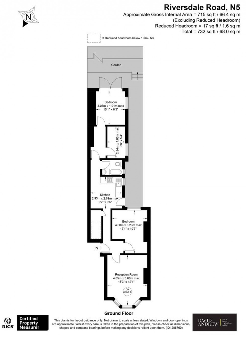 Floorplan for Riversdale Road, London, N5