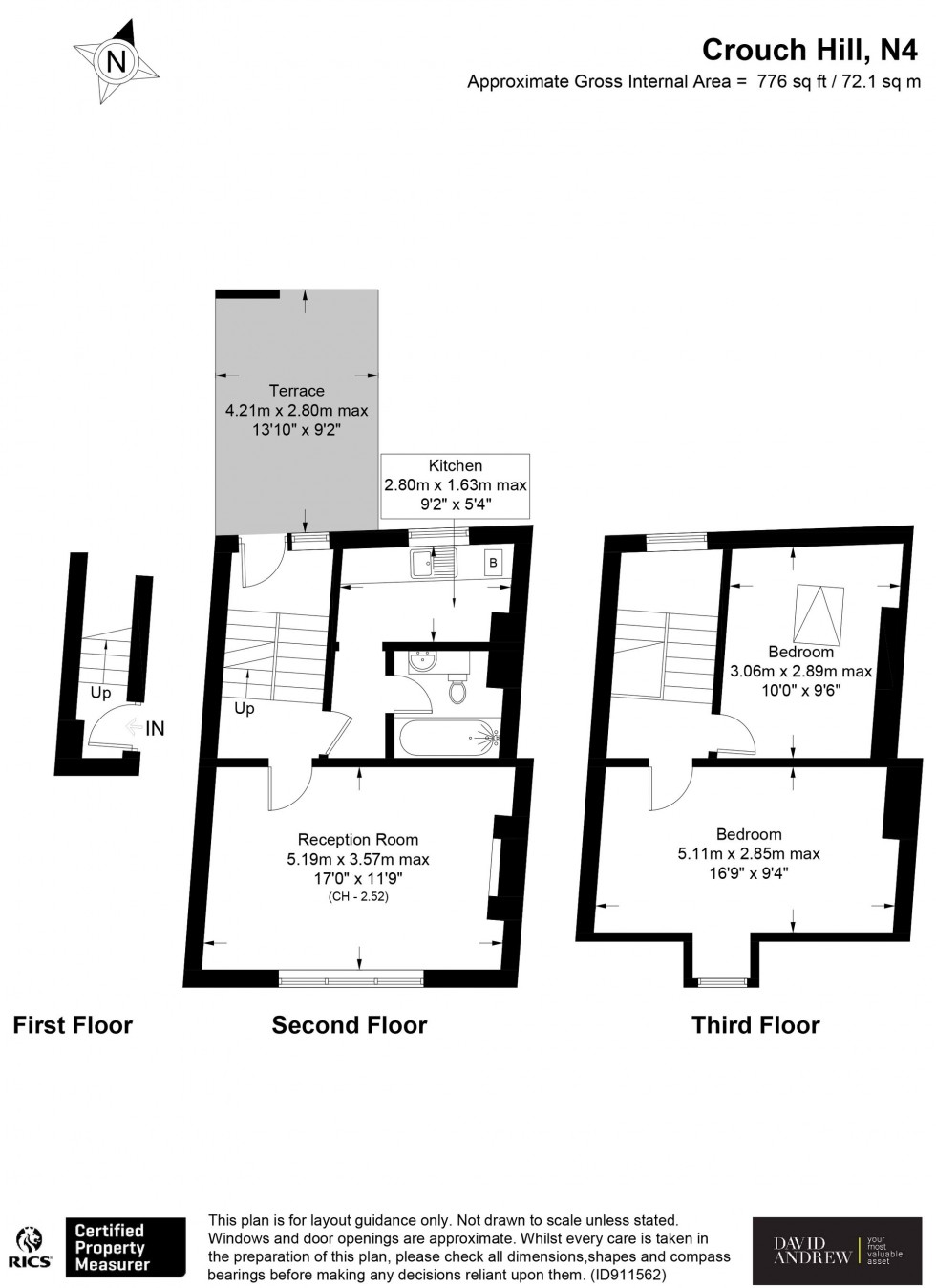 Floorplan for Crouch Hill, London, N4