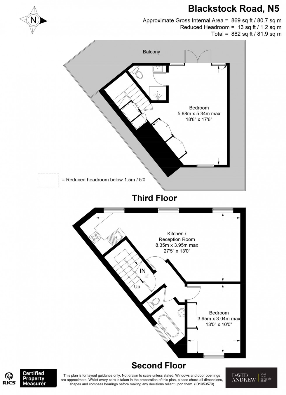 Floorplan for Blackstock Road, London, N5