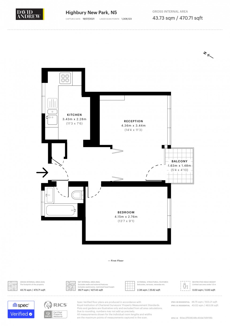 Floorplan for Highbury New Park, London, N5