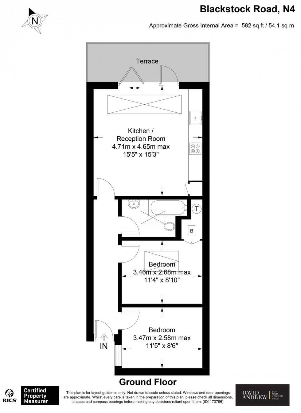 Floorplan for Blackstock Road, London, N4