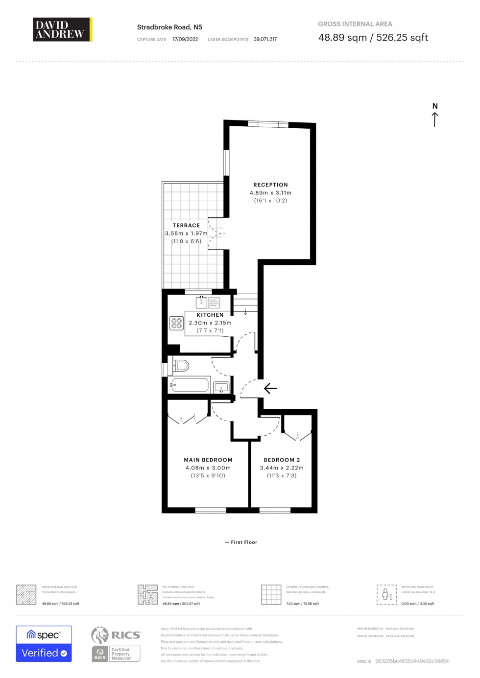 Floorplan for Stradbroke Road, London, N5