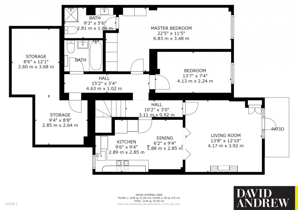 Floorplan for Gloucester Drive, London, N4