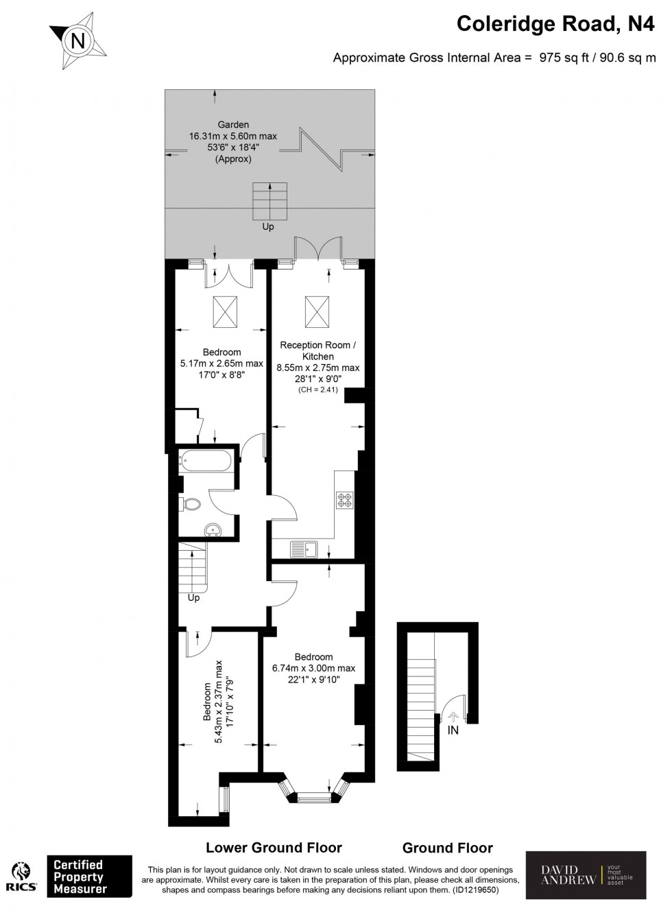 Floorplan for Coleridge Road, London, N4