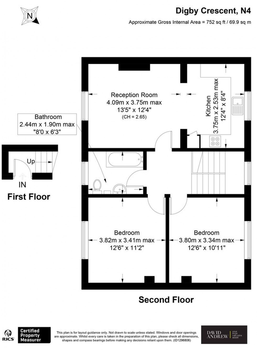 Floorplan for Digby Crescent, London, N4