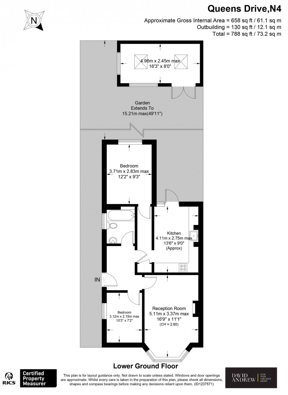 Floorplan for Queens Drive, London, N4