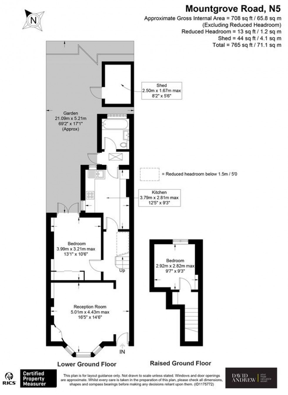 Floorplan for Mountgrove Road, London, N5