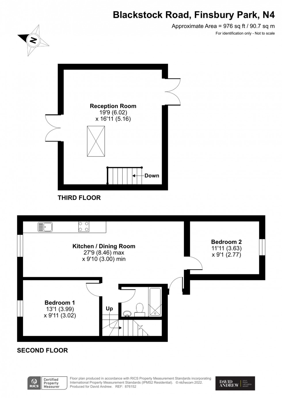 Floorplan for Blackstock Road, London, N4