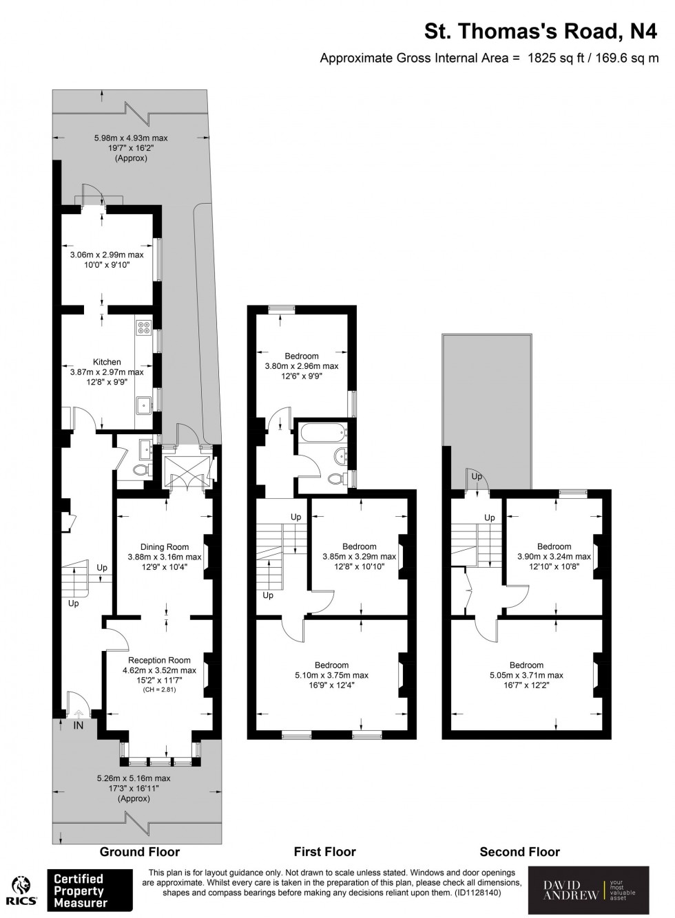 Floorplan for St. Thomas's Road, London, N4