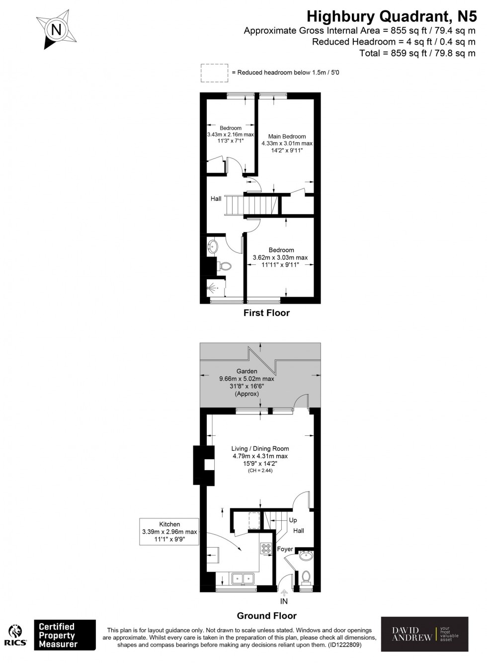Floorplan for Highbury Quadrant, London, N5