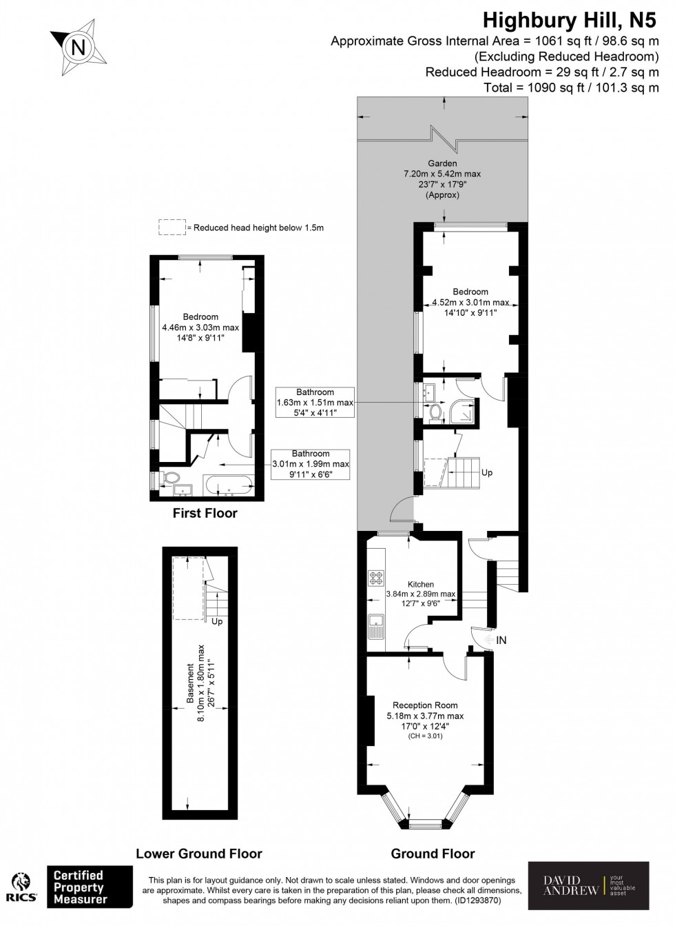 Floorplan for Highbury Hill, London, N5