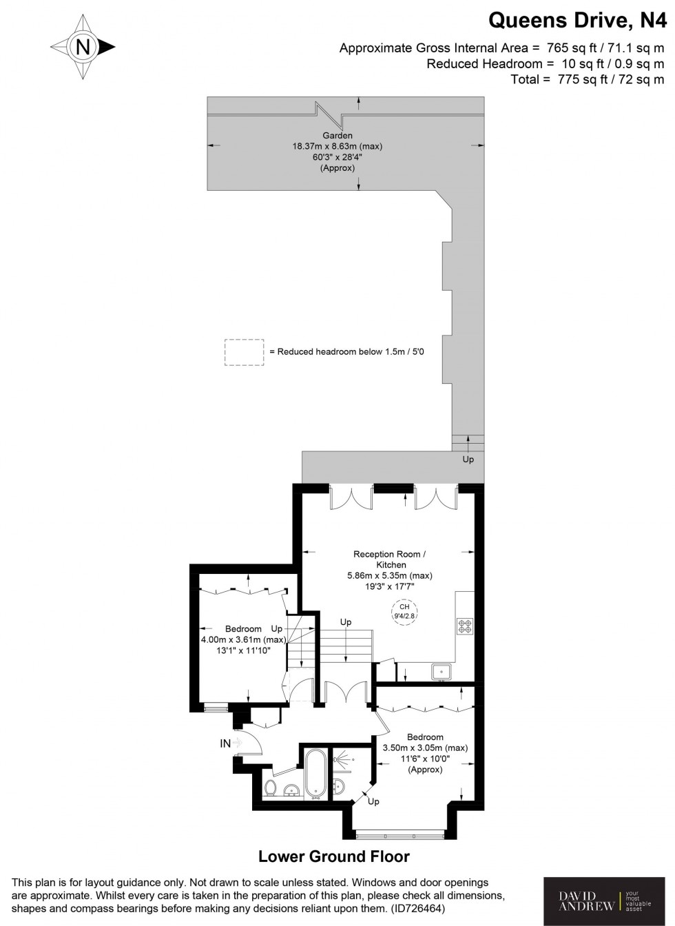 Floorplan for Queens Drive, London, N4
