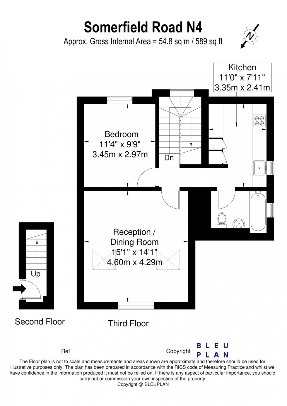 Floorplan for Somerfield Road, London, N4