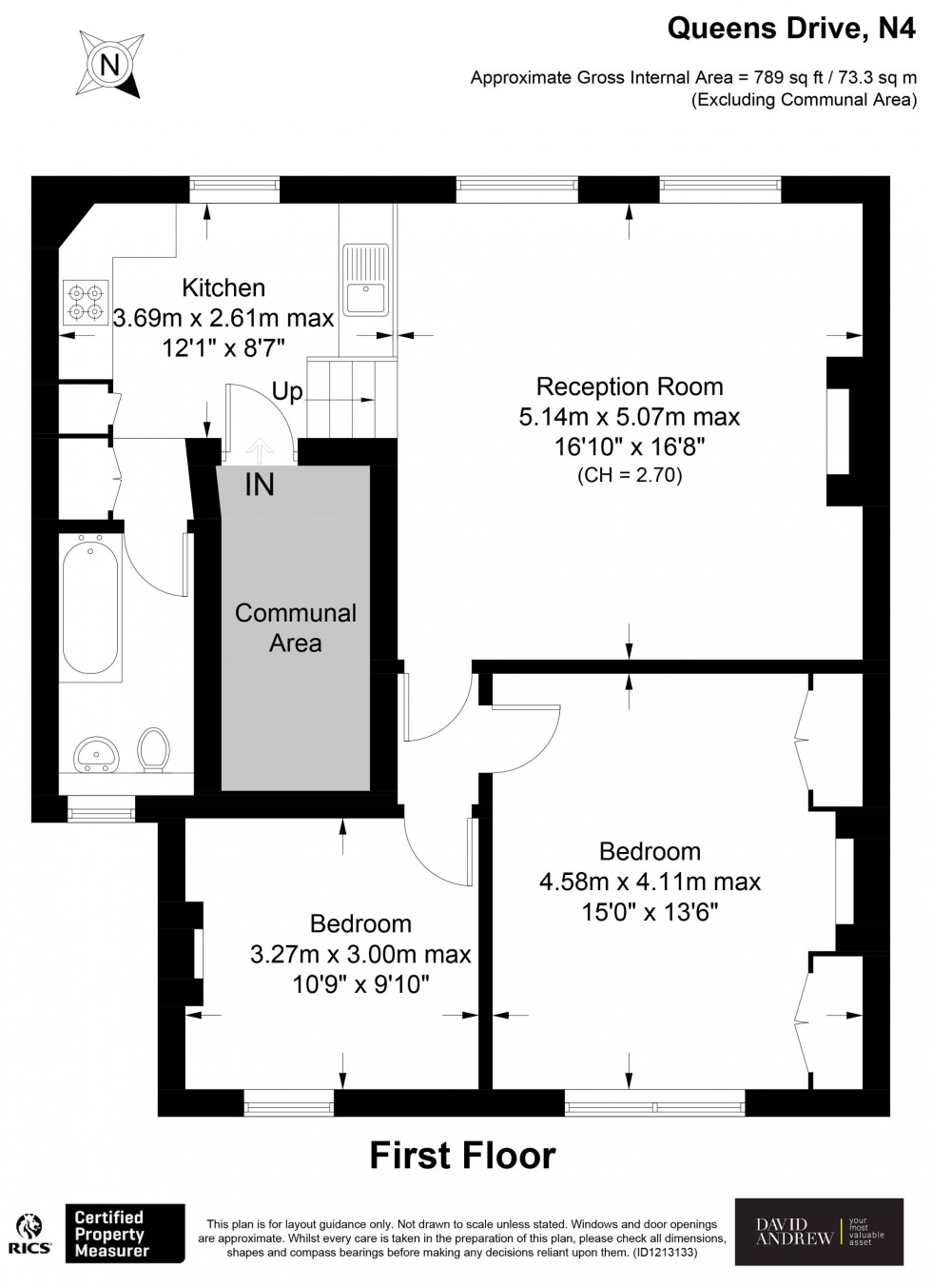 Floorplan for Queens Drive, London, N4