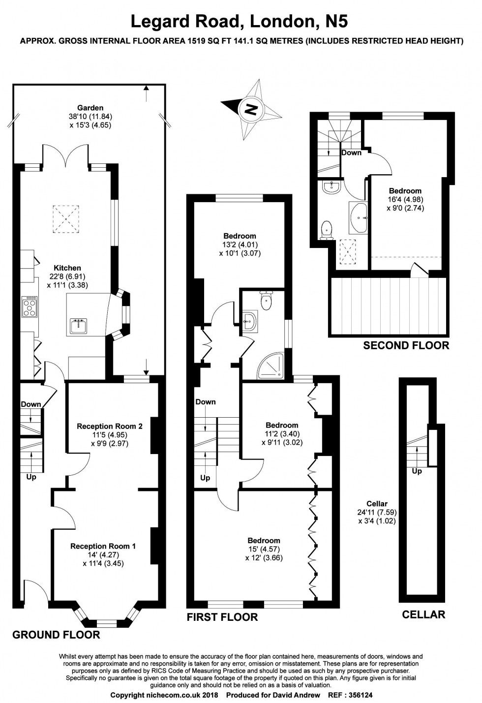Floorplan for Legard Road, London, N5