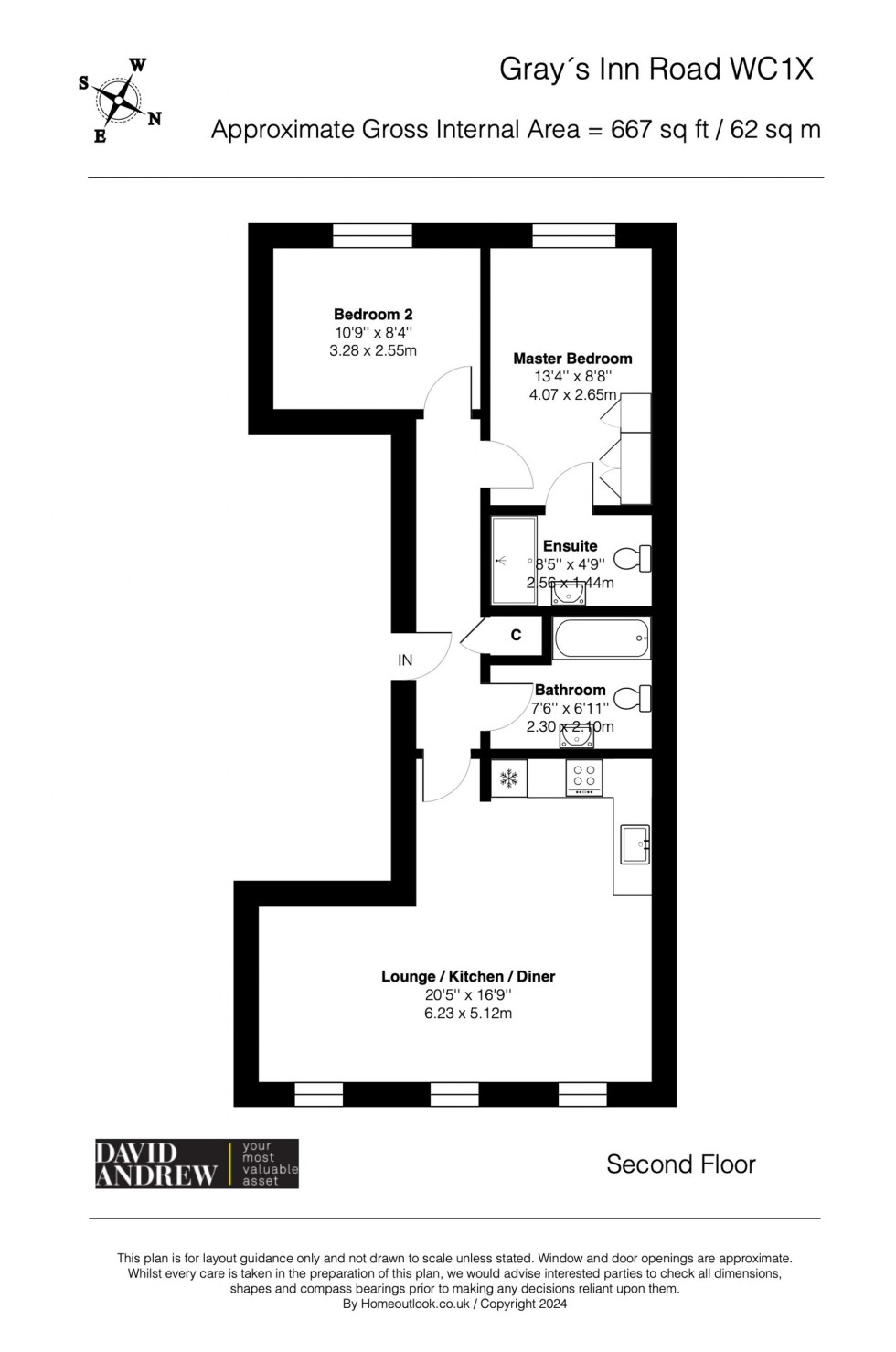 Floorplan for Gray's Inn Road, London, WC1X