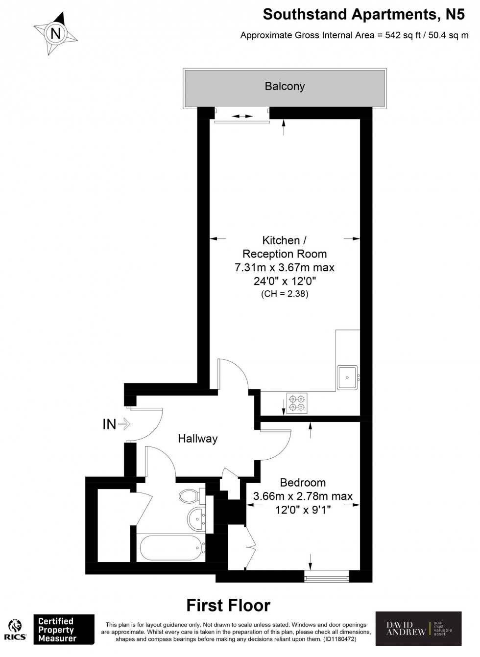 Floorplan for Highbury Stadium Square, London, N5