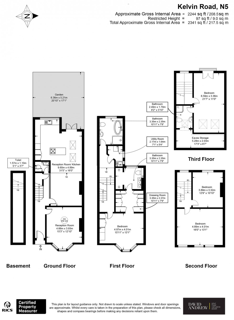 Floorplan for Kelvin Road, London, N5