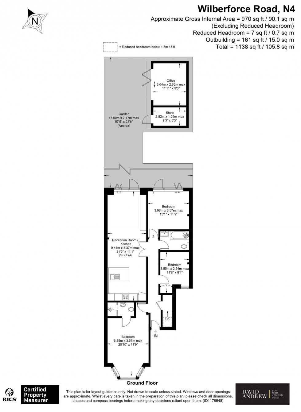 Floorplan for Wilberforce Road, London, N4