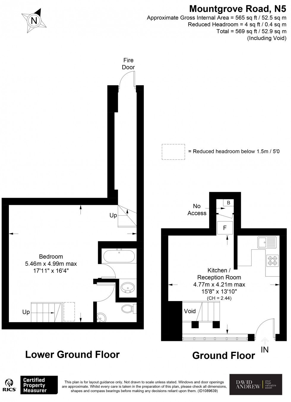 Floorplan for Mountgrove Road, London, N5