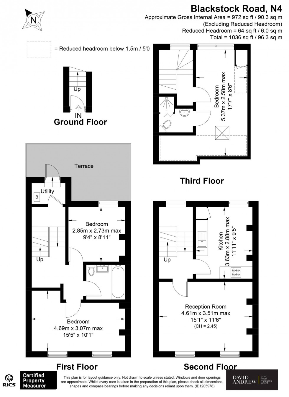 Floorplan for Blackstock Road, London, N4