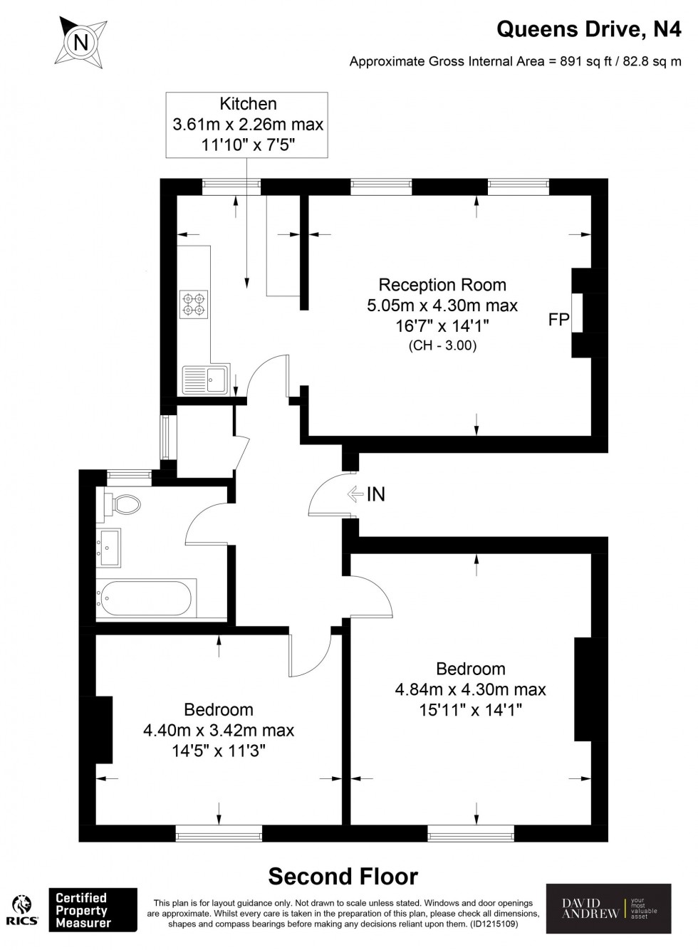 Floorplan for Queens Drive, London, N4