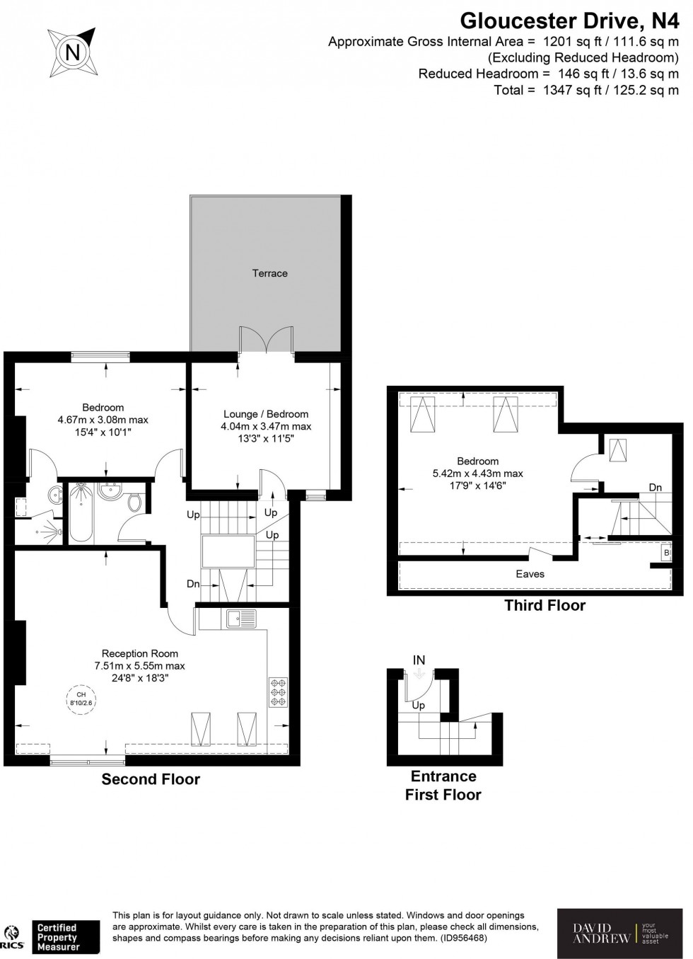 Floorplan for Gloucester Drive, London, N4