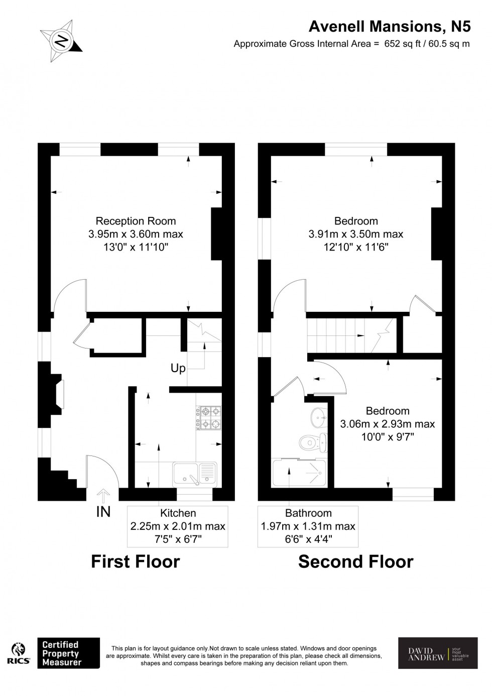 Floorplan for Avenell Road, Avenell Mansions Avenell Road, N5