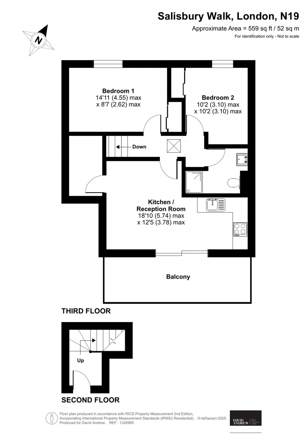 Floorplan for Salisbury Walk, London, N19