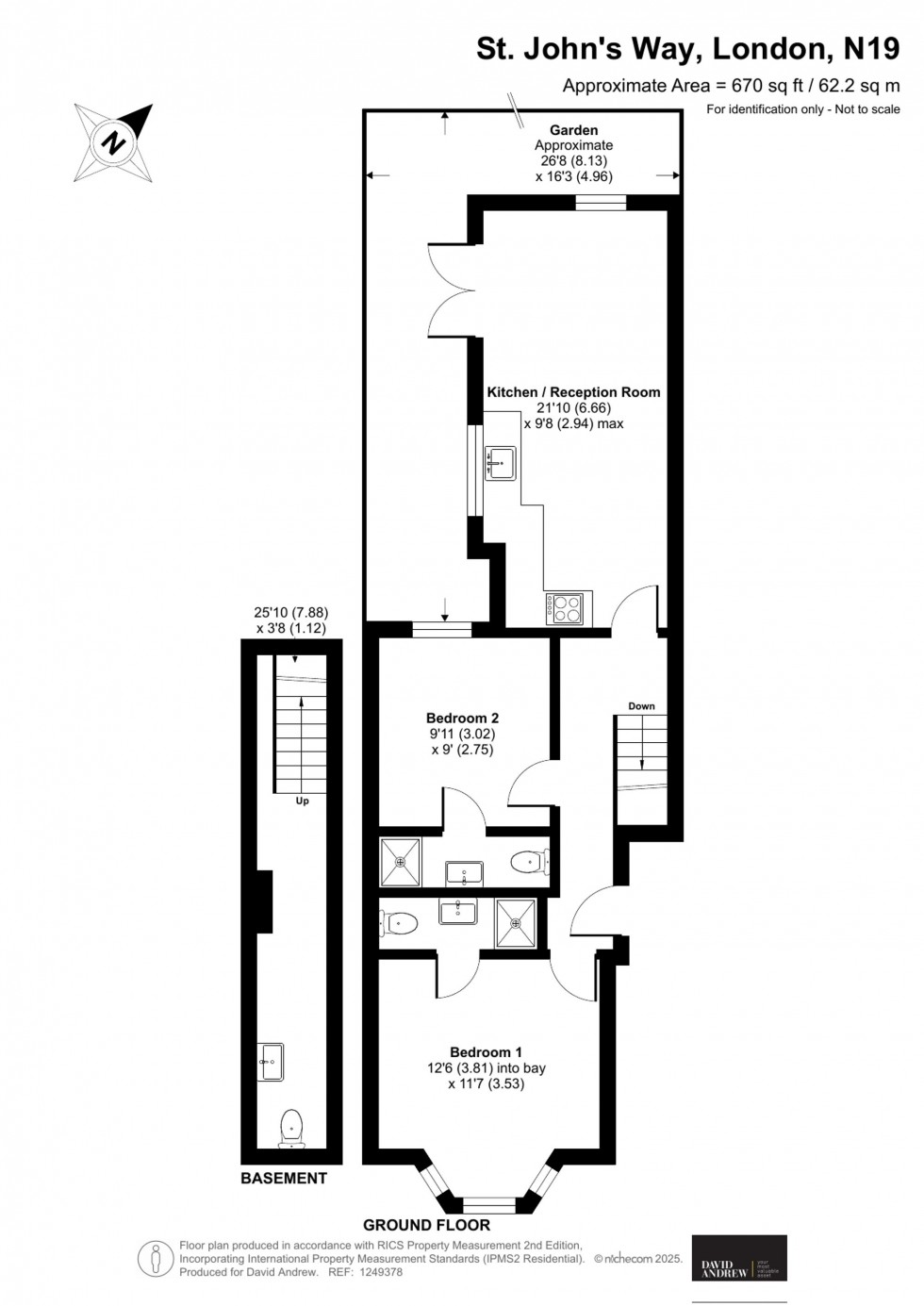 Floorplan for St. John's Way, London, N19