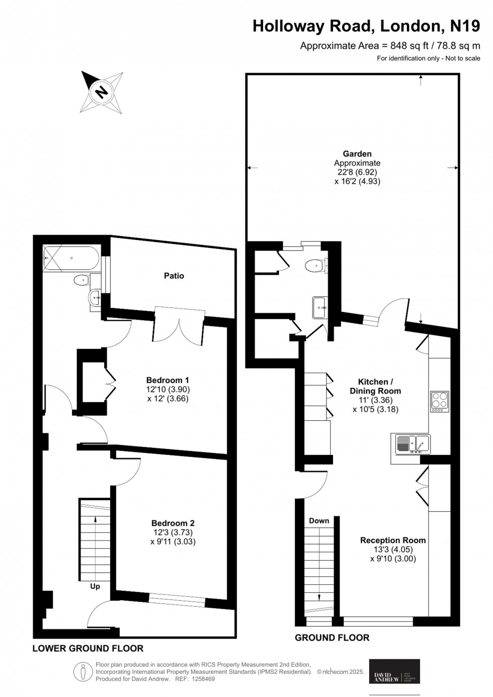 Floorplan for 702 Holloway Road, London, N19