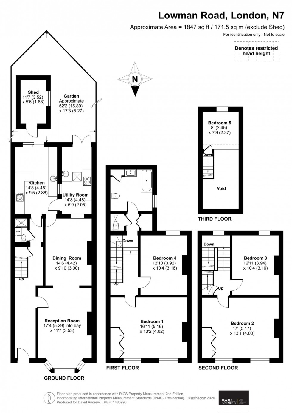 Floorplan for Lowman Road, London, N7