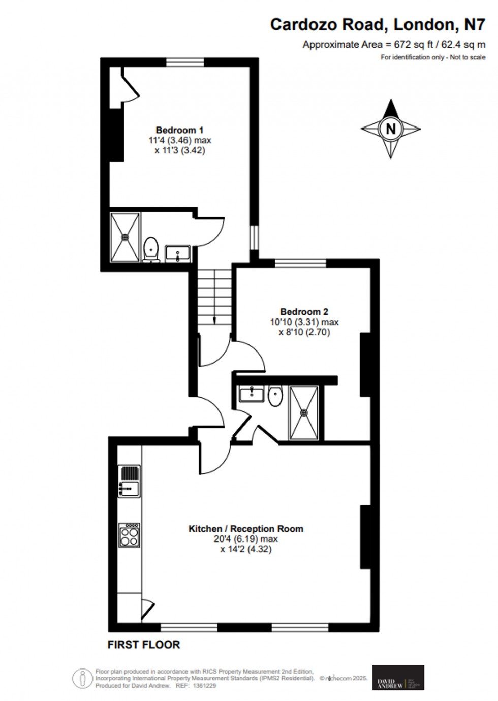 Floorplan for Cardozo Road, London, N7