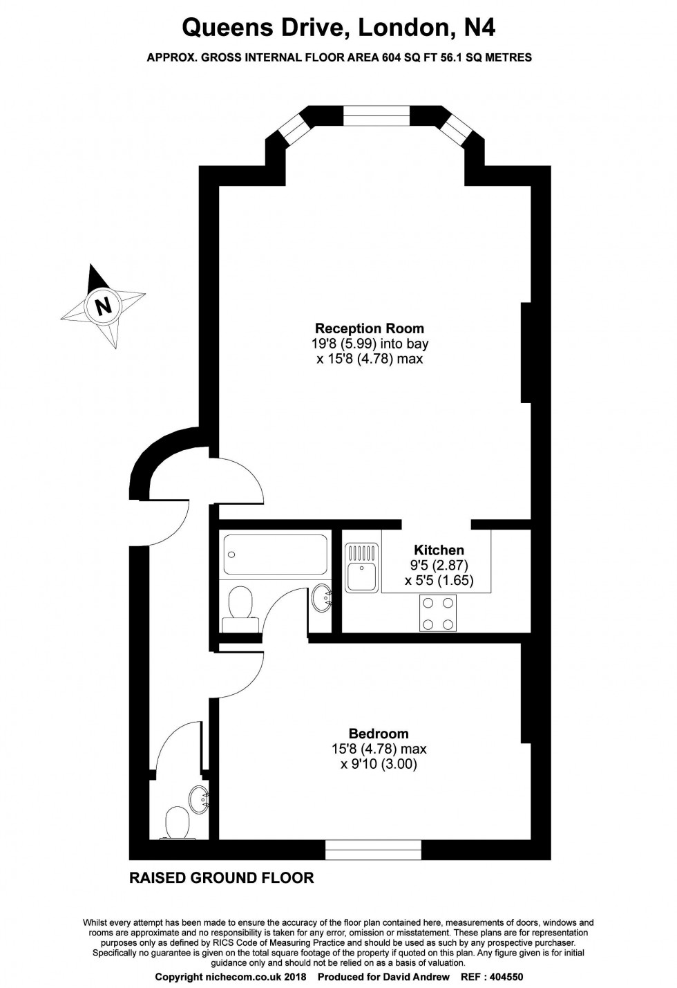 Floorplan for Queens Drive, London, N4