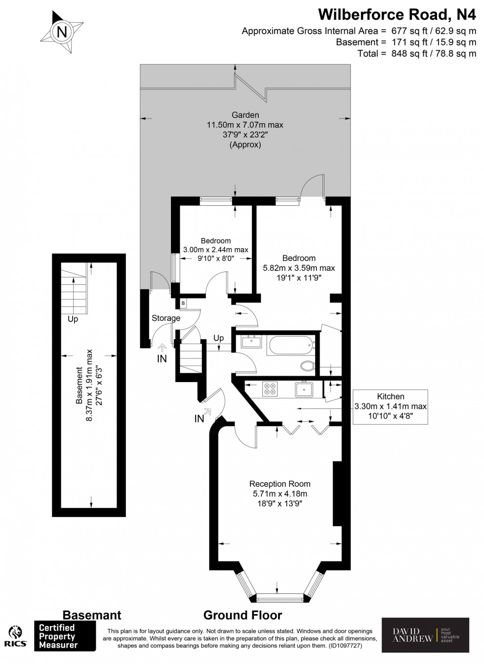 Floorplan for Wilberforce Road, London, N4