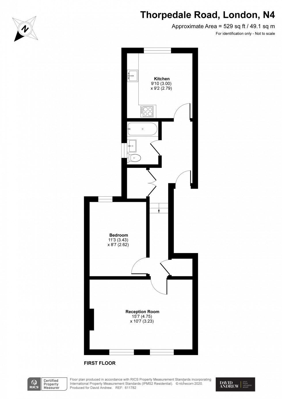 Floorplan for Thorpedale Road, London, N4