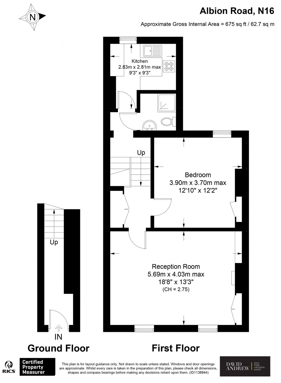 Floorplan for Albion Road, London, N16