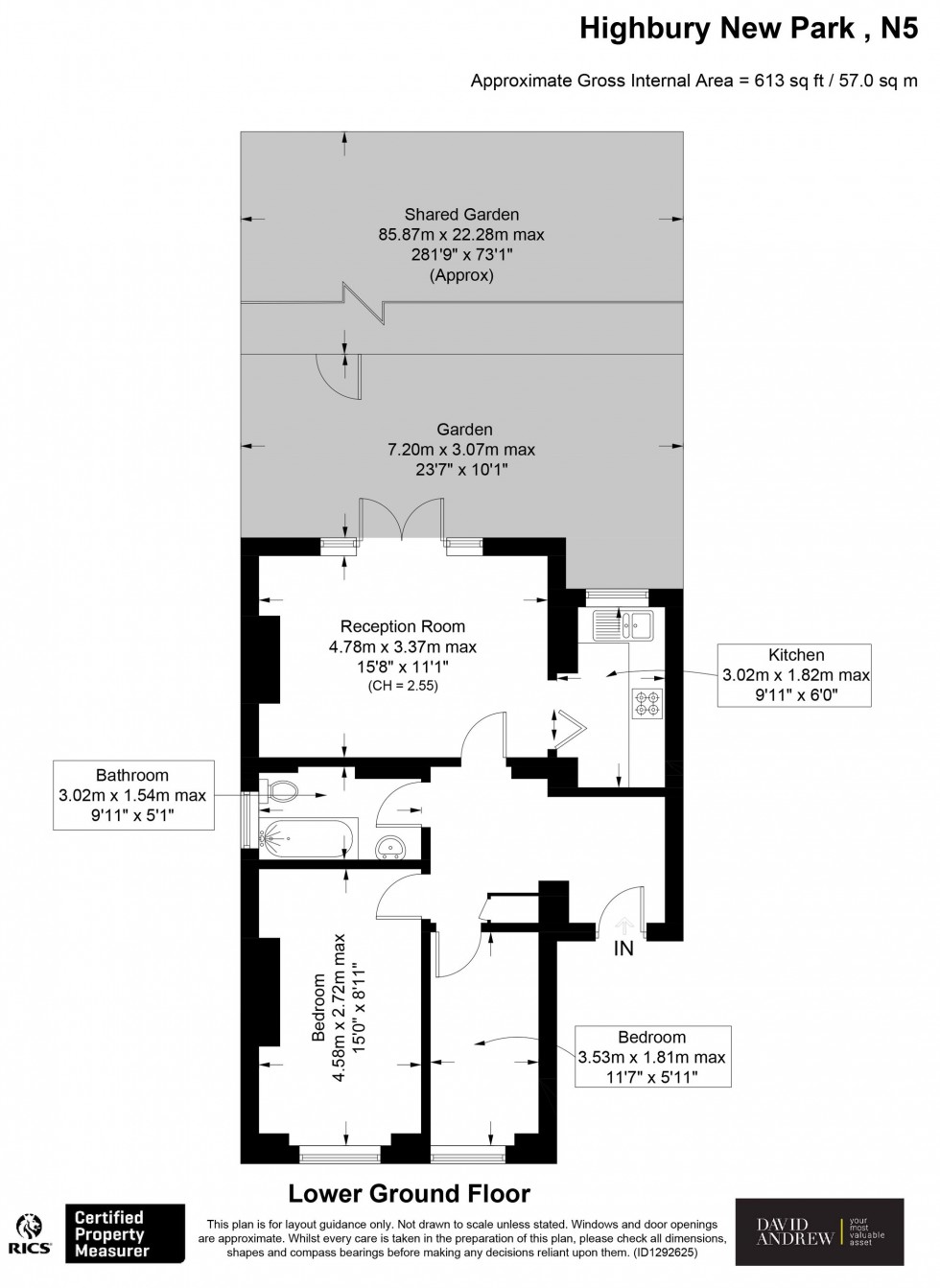 Floorplan for Highbury New Park, London, N5