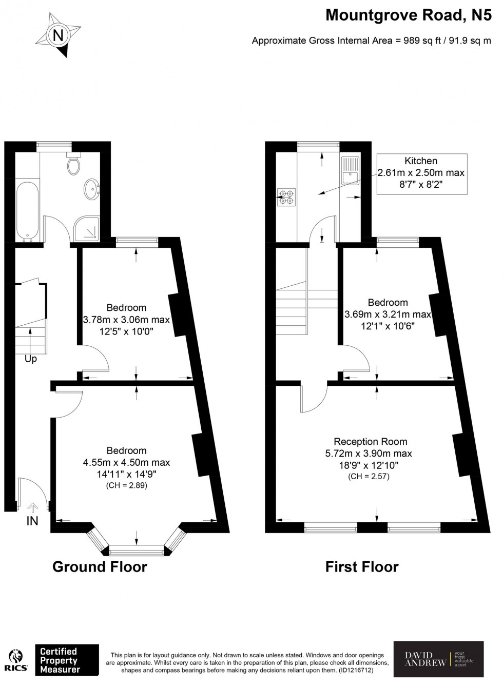 Floorplan for Mountgrove Road, London, N5